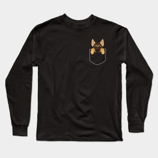 German Shepherd Puppy in a Pocket Long Sleeve T-Shirt